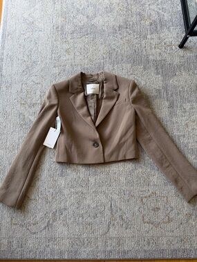 Wilfred Cropped Brown Blazer Jacket